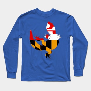 MD Flag African Fat Tailed Gecko Long Sleeve T-Shirt